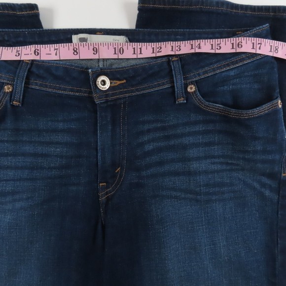 Levis 529 Womens Jeans Size 36x31 Curvy Straight Mid Rise Dark Wash Blue Denim - Picture 3 of 10